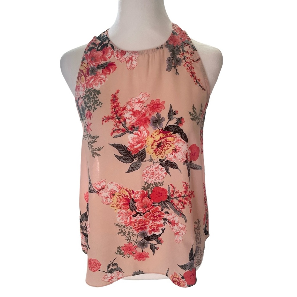 Label by Rachel Roy Women’s pink Floral sleevless top size S/P